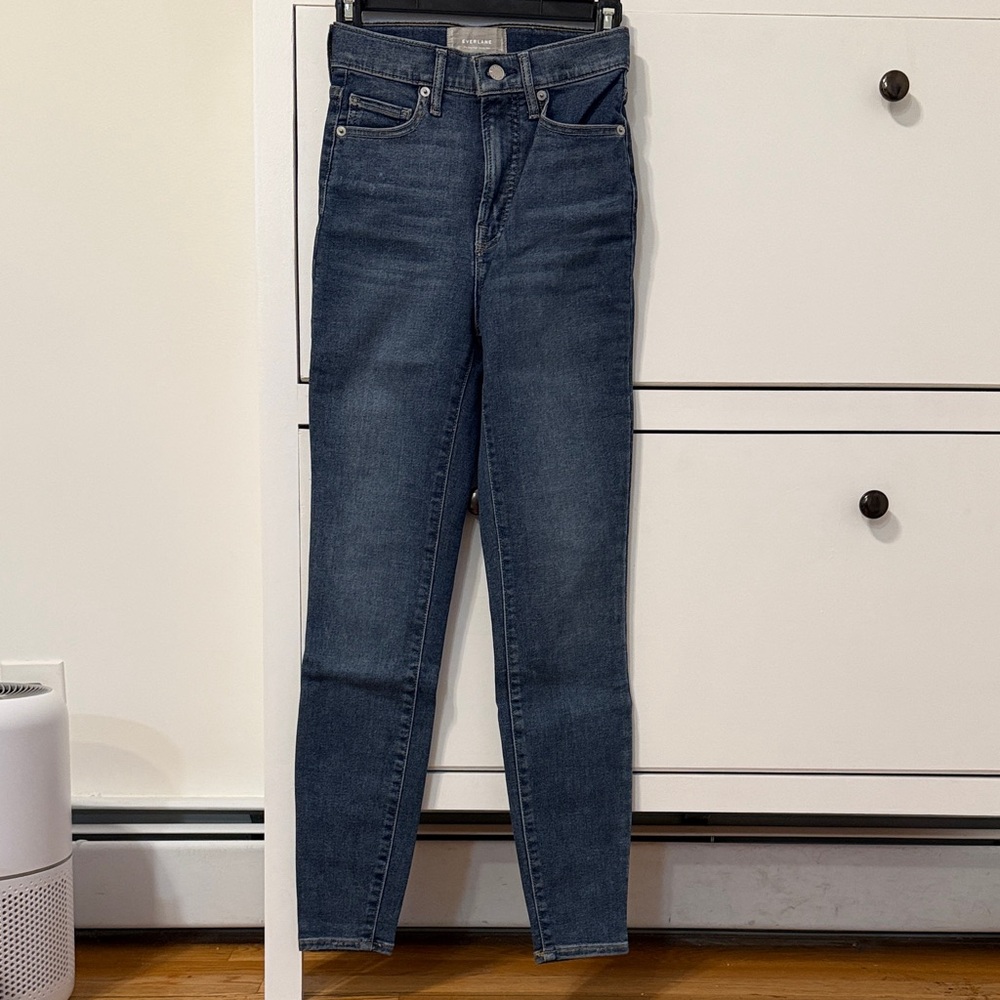 Everlane High Rise Dark Blue Jeans